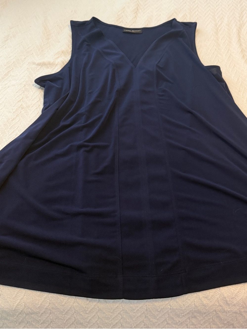 Lane Bryant Navy V-Neck Sleeveless blouse - NWOT